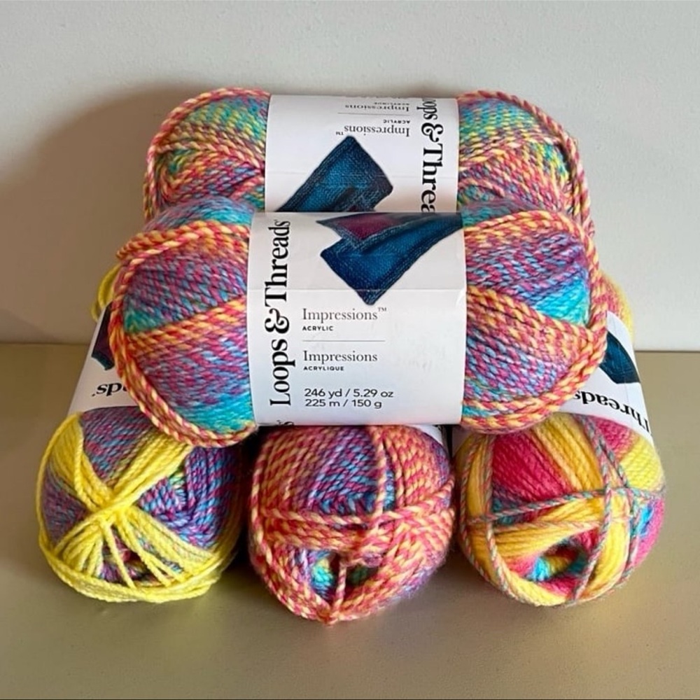 Loops & Threads Impressions Yarn Bundle in Saltwater Taffy